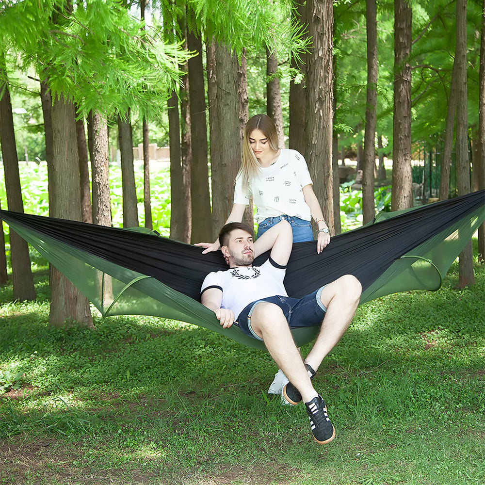 LFL hammock front packaged showing compact carry benefits