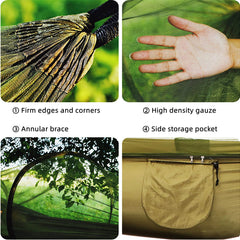 LFL hammock mosquito net detail showing mesh barrier for insect protection