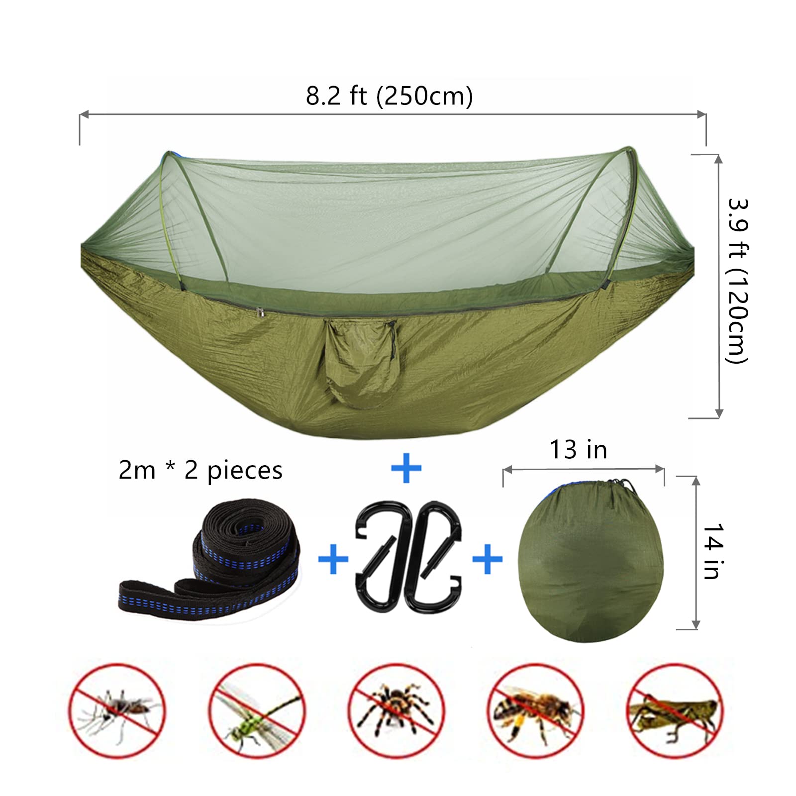LFL hammock side pocket with phone and bottle demonstrating storage and compact packing benefit: convenience