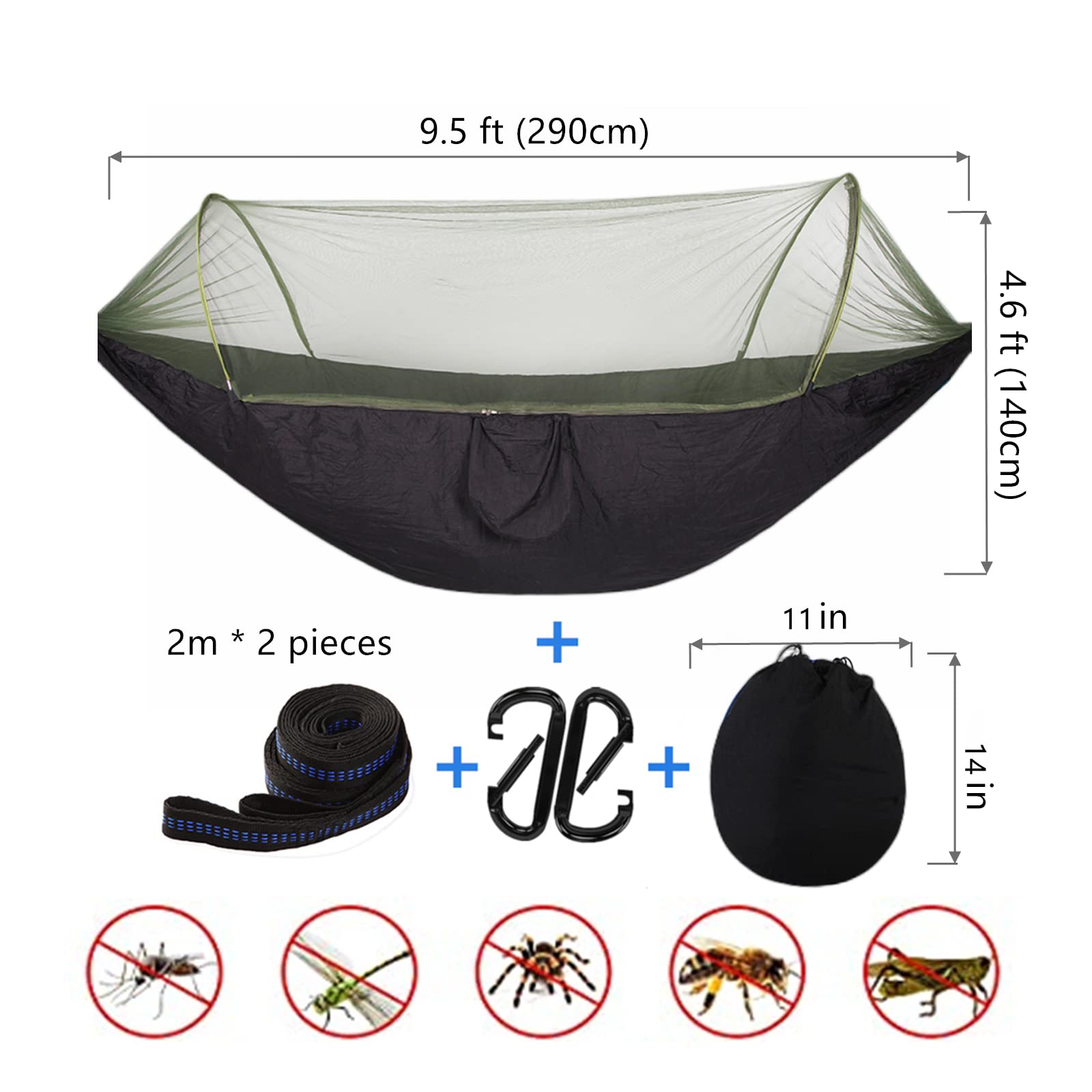 LFL hammock tree straps and carabiners displayed for secure hanging