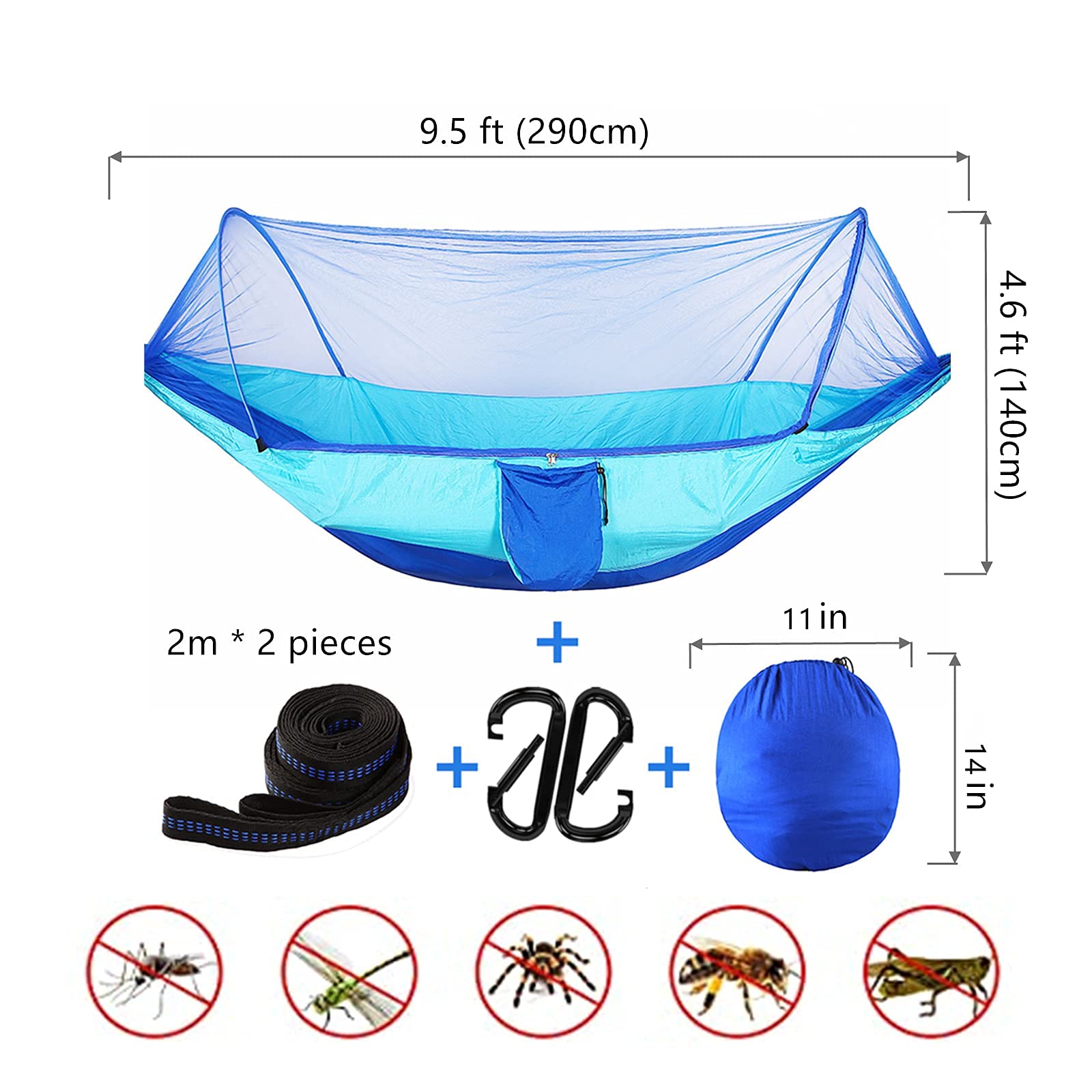 LFL mosquito net arched by memory-metal rod keeping insects away
