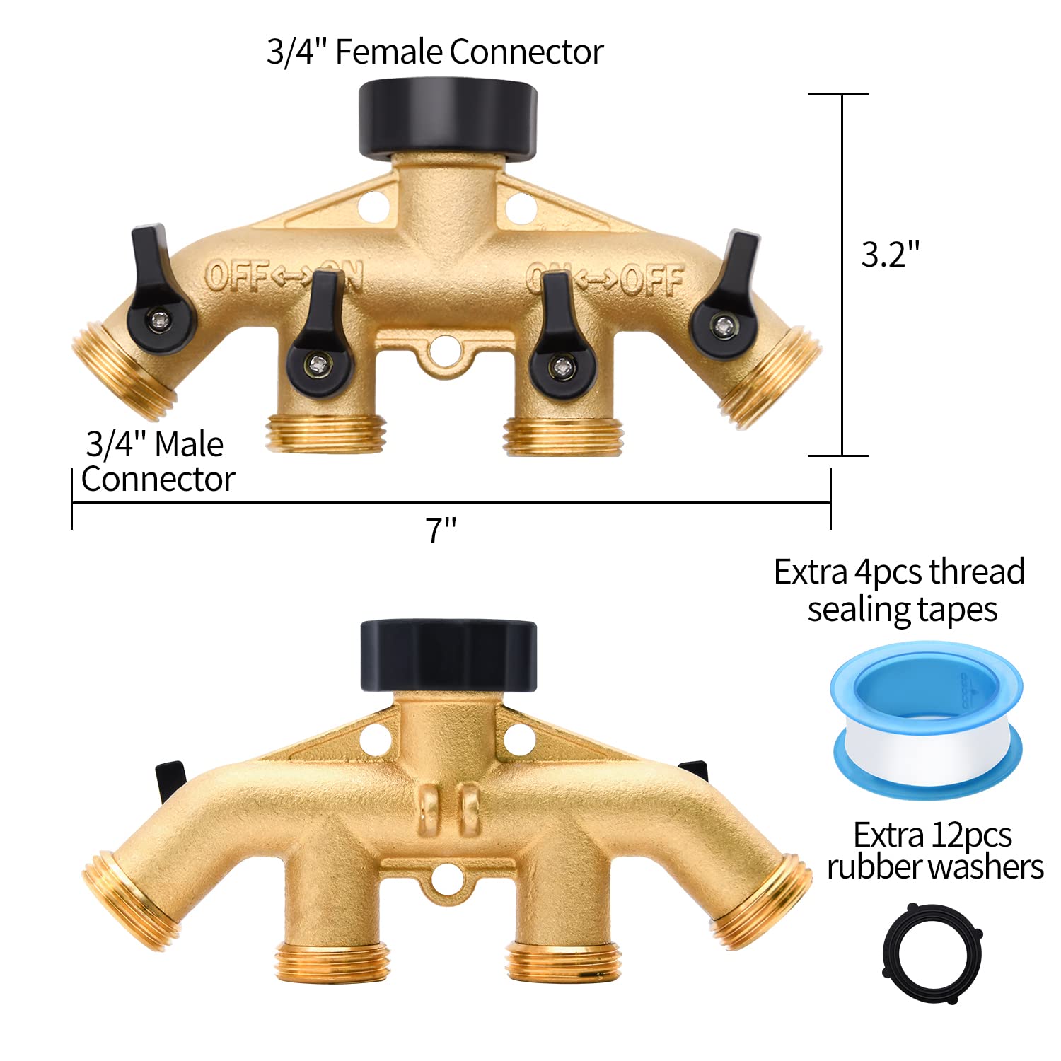 LFSEMINI ball valve handle close-up for easy individual flow control benefit