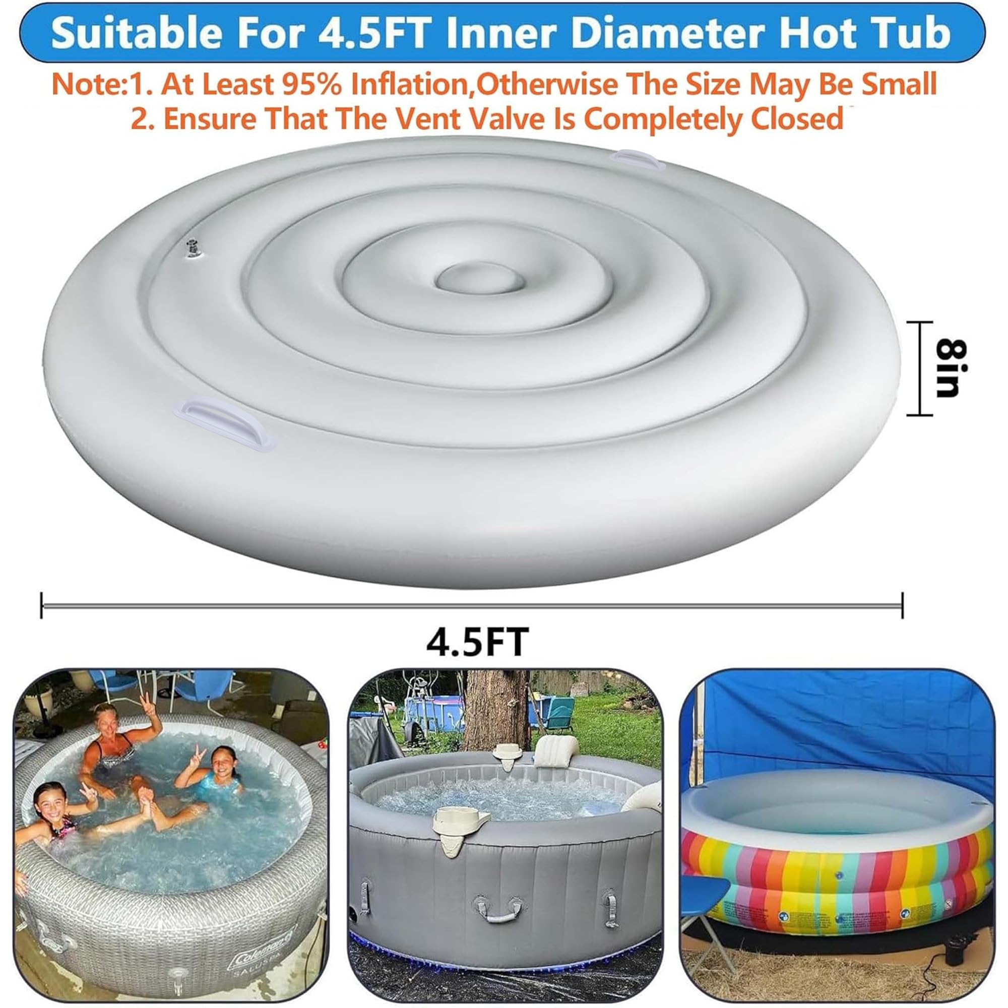 LFUTARI close-up of inflation valve and seam providing easy use benefit