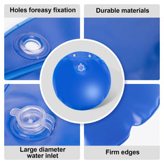 LFUTARI filled water bag side view demonstrating larger capacity for better anchoring
