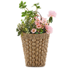 LGENHOOM front view hanging basket showing rustic welcome and storage