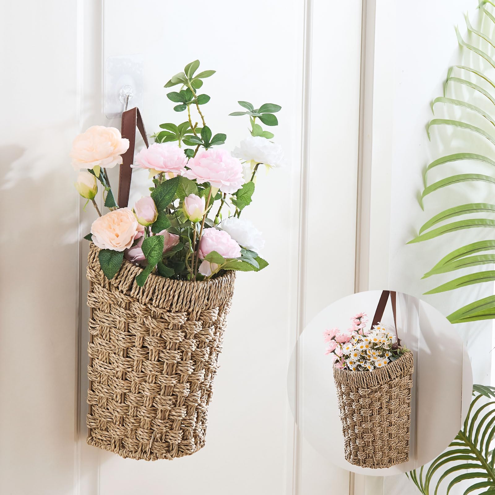 LGENHOOM basket in use with dried flowers adding farmhouse charm