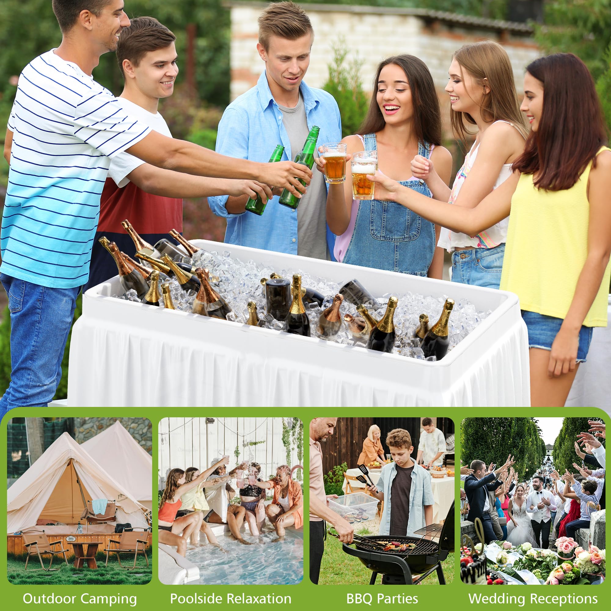 LHBcraft folded table compact for transport and storage, easy-to-carry benefit