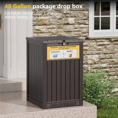 LHBGO delivery box lockable lid detail ready for padlock to secure contents