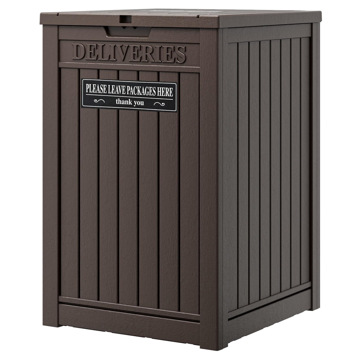 LHBGO front view showing delivery box and secure storage benefit