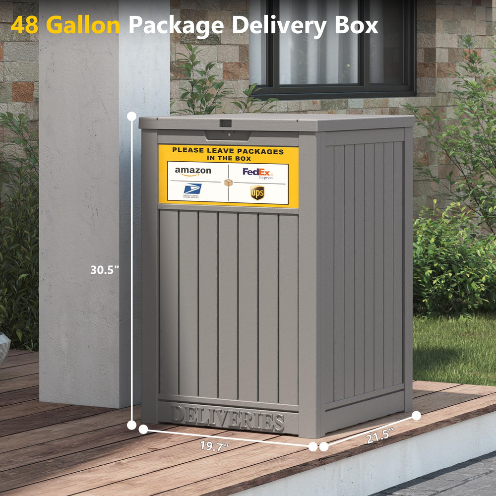 LHBGO interior showing 48-gallon capacity holding multiple packages