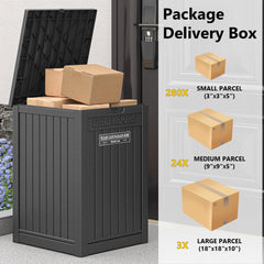 LHBGO open interior demonstrating 48-gallon capacity for multiple parcels