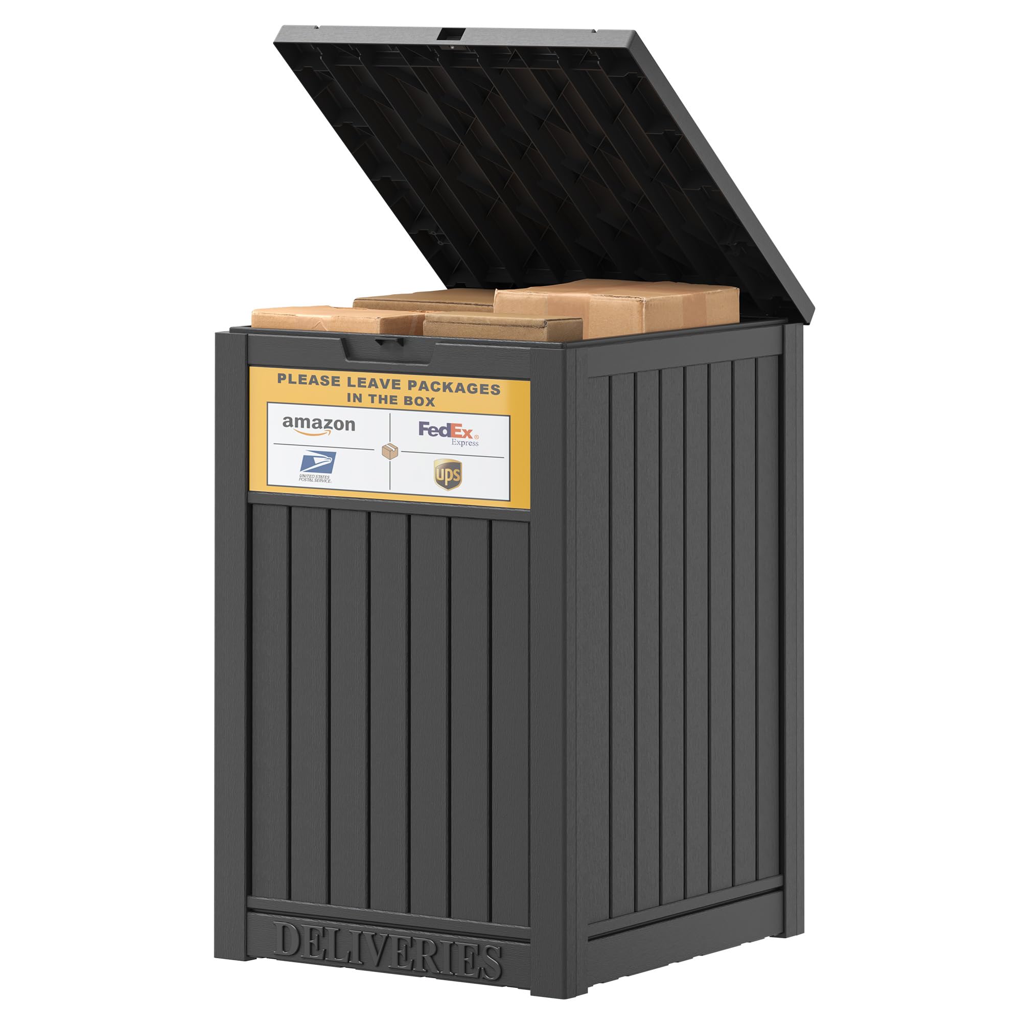 LHBGO filled with parcels demonstrating organized, hidden storage