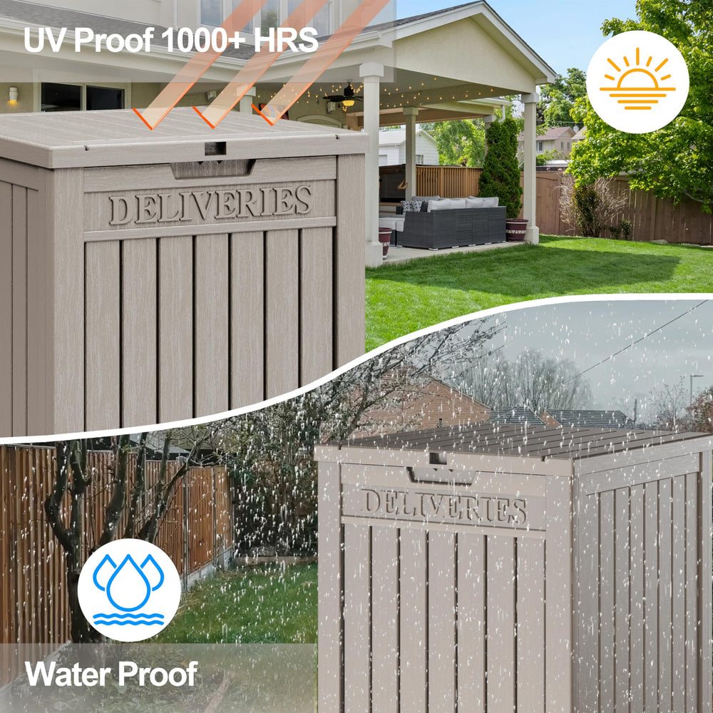 LHBGO water splash test on box showing waterproof protection of contents