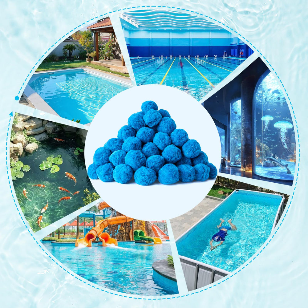 LHUKSGF used beside a home pool illustrating clearer water maintenance