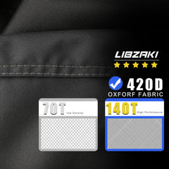 LI LIBZAKI close-up of 420D fabric texture highlighting durable water resistance
