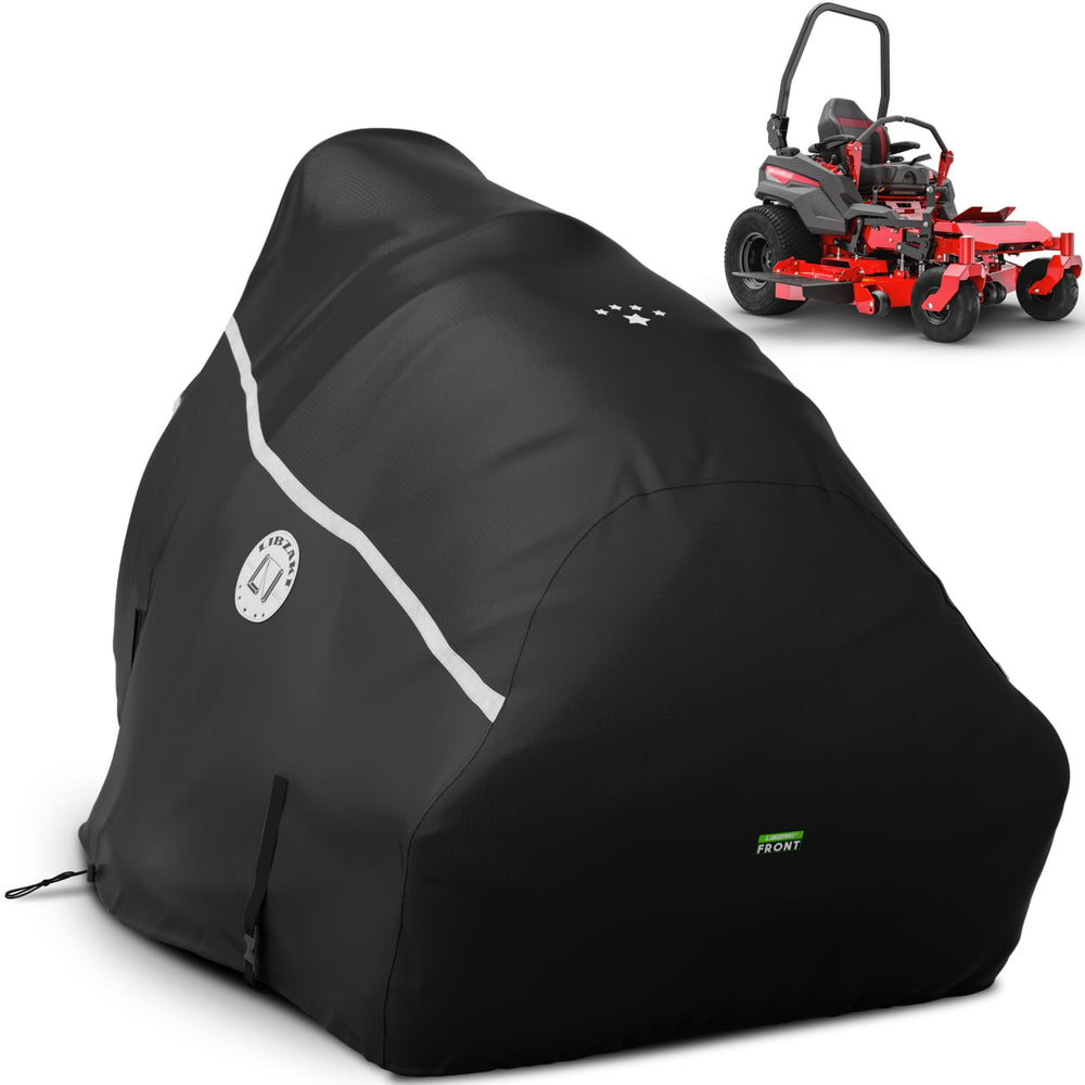 LI LIBZAKI cover front view protecting mower from weather and debris