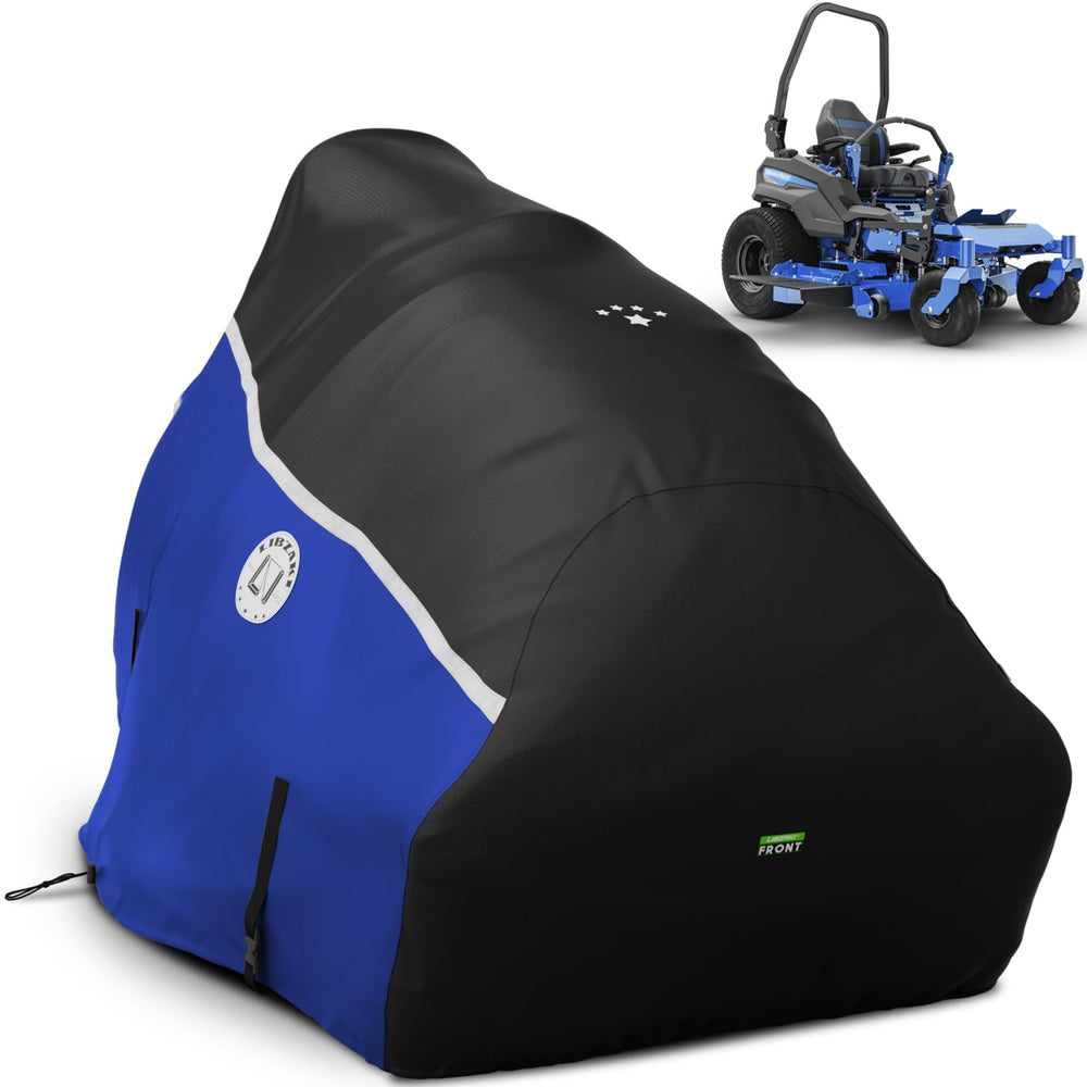 LI LIBZAKI front view cover protecting mower from elements