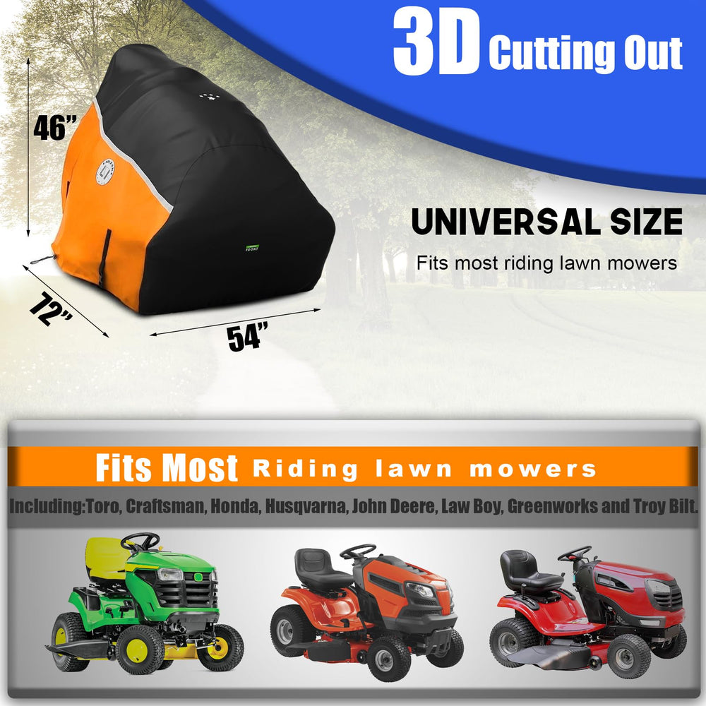 LI LIBZAKI covered mower in garage protecting equipment from dust