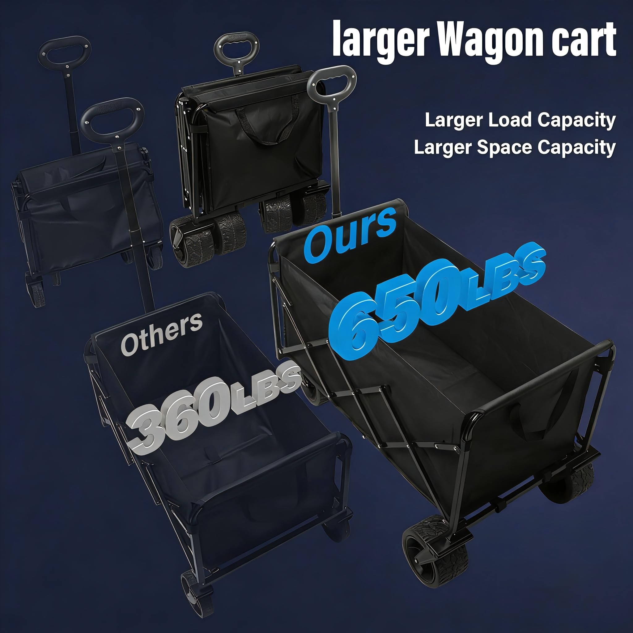 LIAPOTT interior filled with gear illustrating 300L capacity and heavy-load support