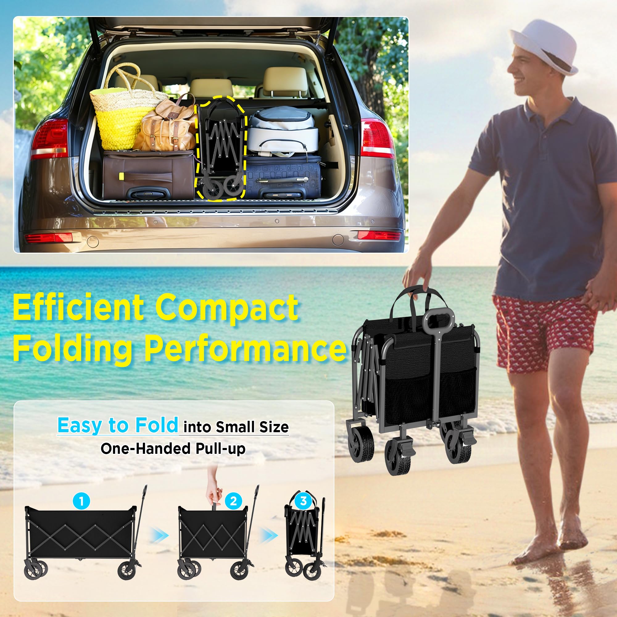 LIAPOTT lifestyle family in park showing easy gear transport benefit