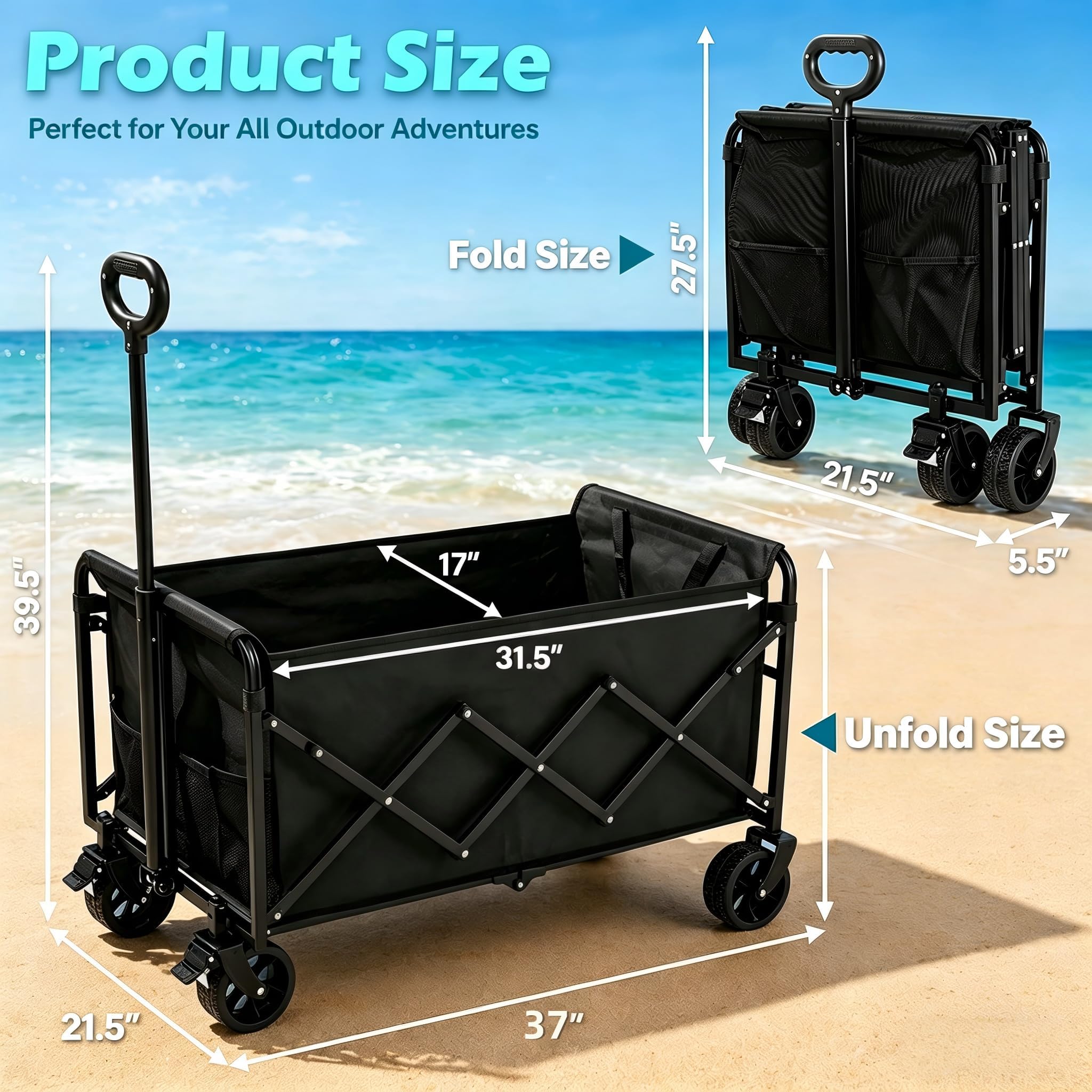 LIAPOTT wagon interior close-up showing roomy durable cargo fabric