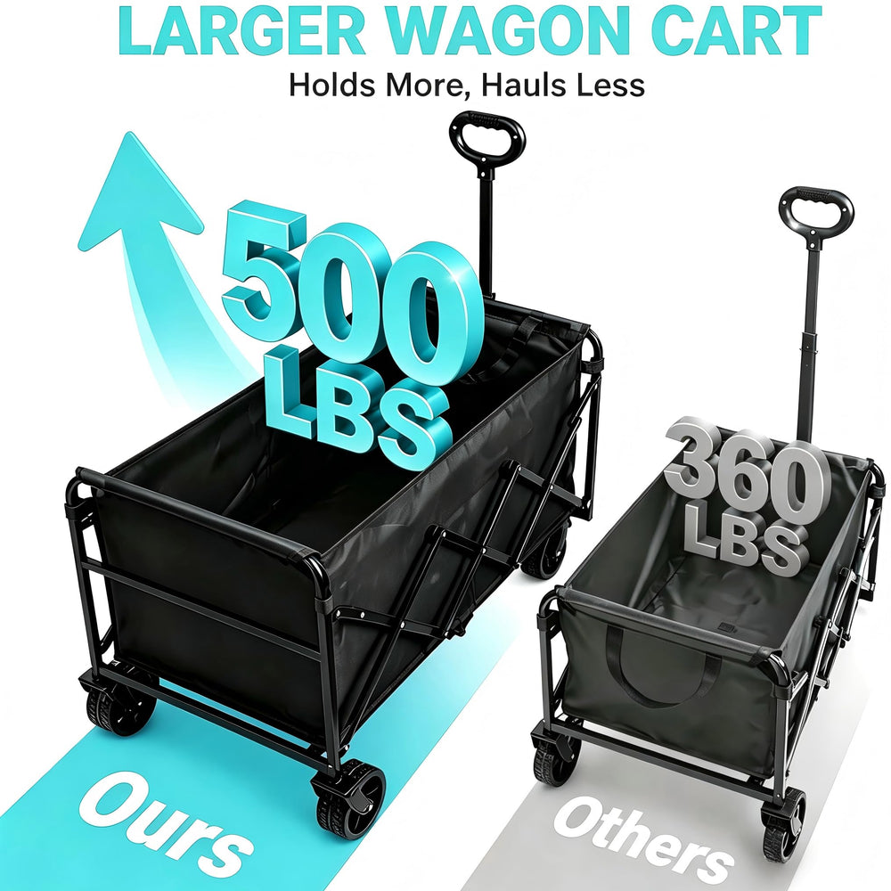 LIAPOTT wagon in use at beach carrying chairs and cooler smoothly