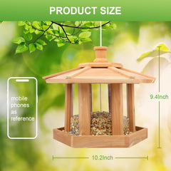 Liawm transparent front baffle detail keeping seed visible and protected from moisture