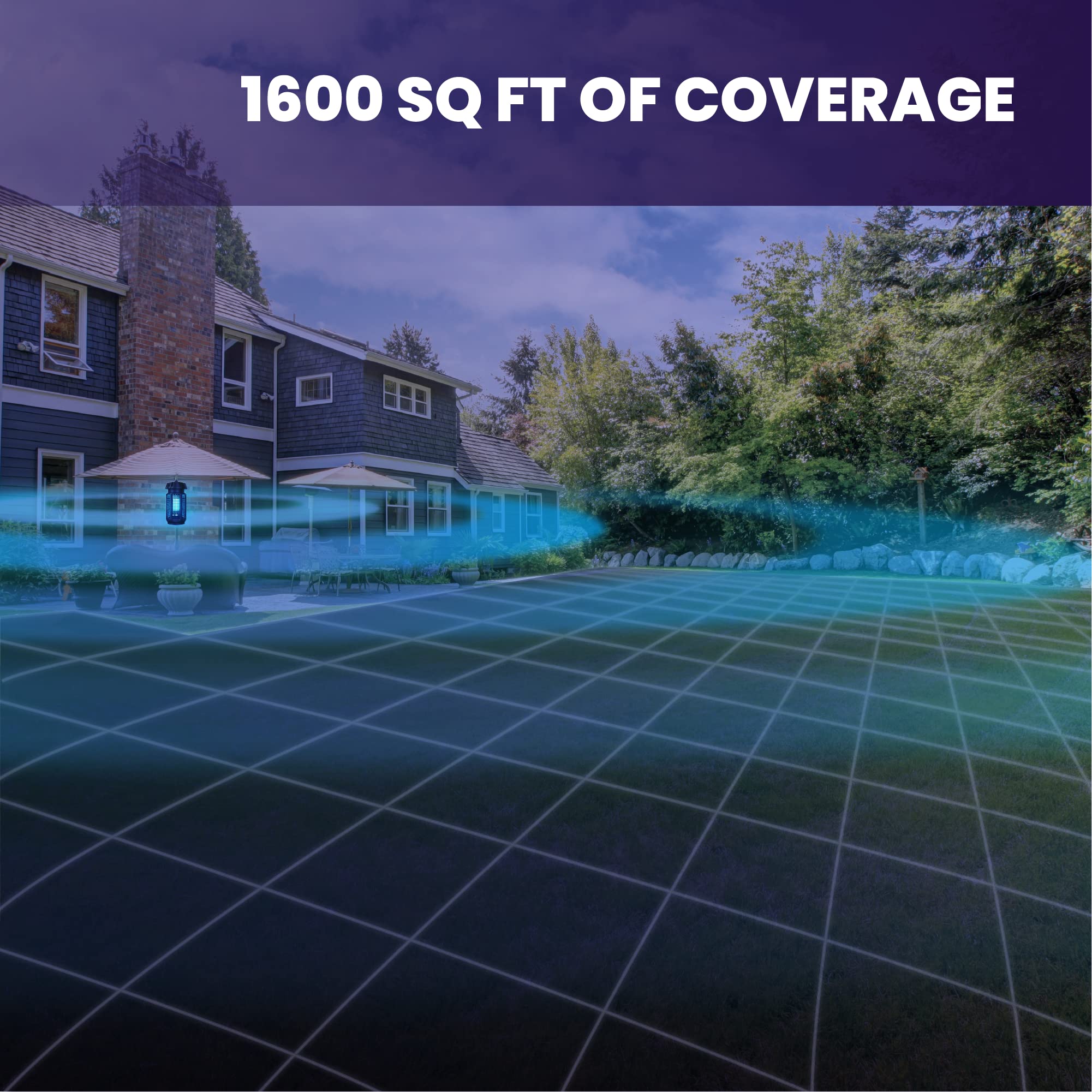 LiBa size comparison next to a chair showing compact coverage for yards