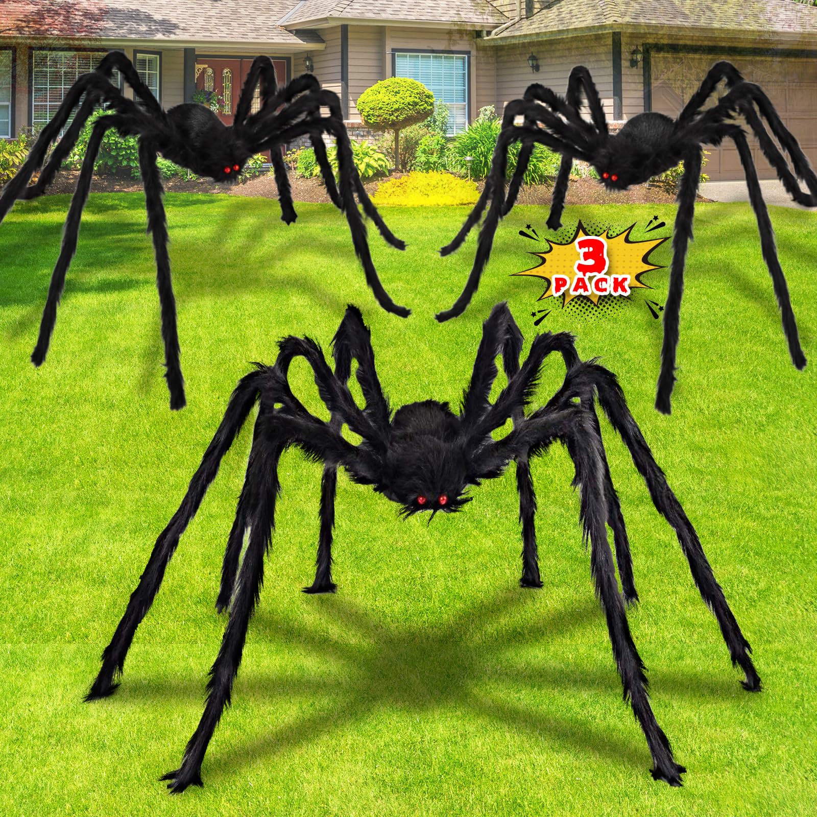 Libay giant spider front view shows large scale and instant curb impact