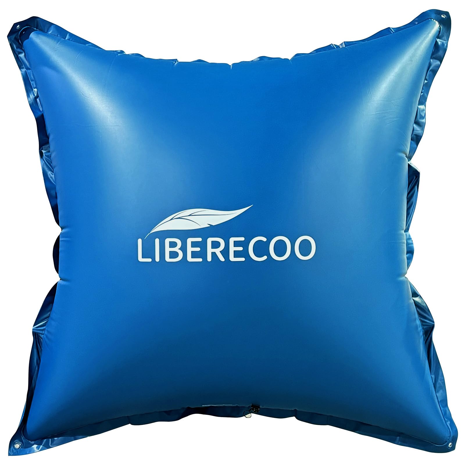 LIBERECOO front view of pool pillow packaging showing product and key benefits