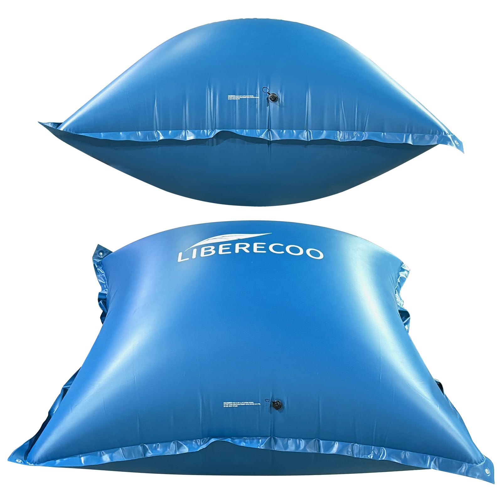 LIBERECOO pillow next to measuring tape showing the 8'x8' scale for fit