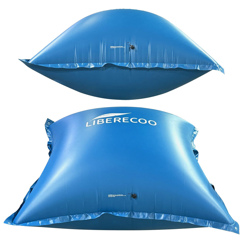 LIBERECOO pillow next to measuring tape showing the 8'x8' scale for fit
