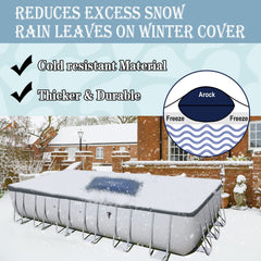 LIBERRWAY inflated pillow centered under pool cover improving runoff