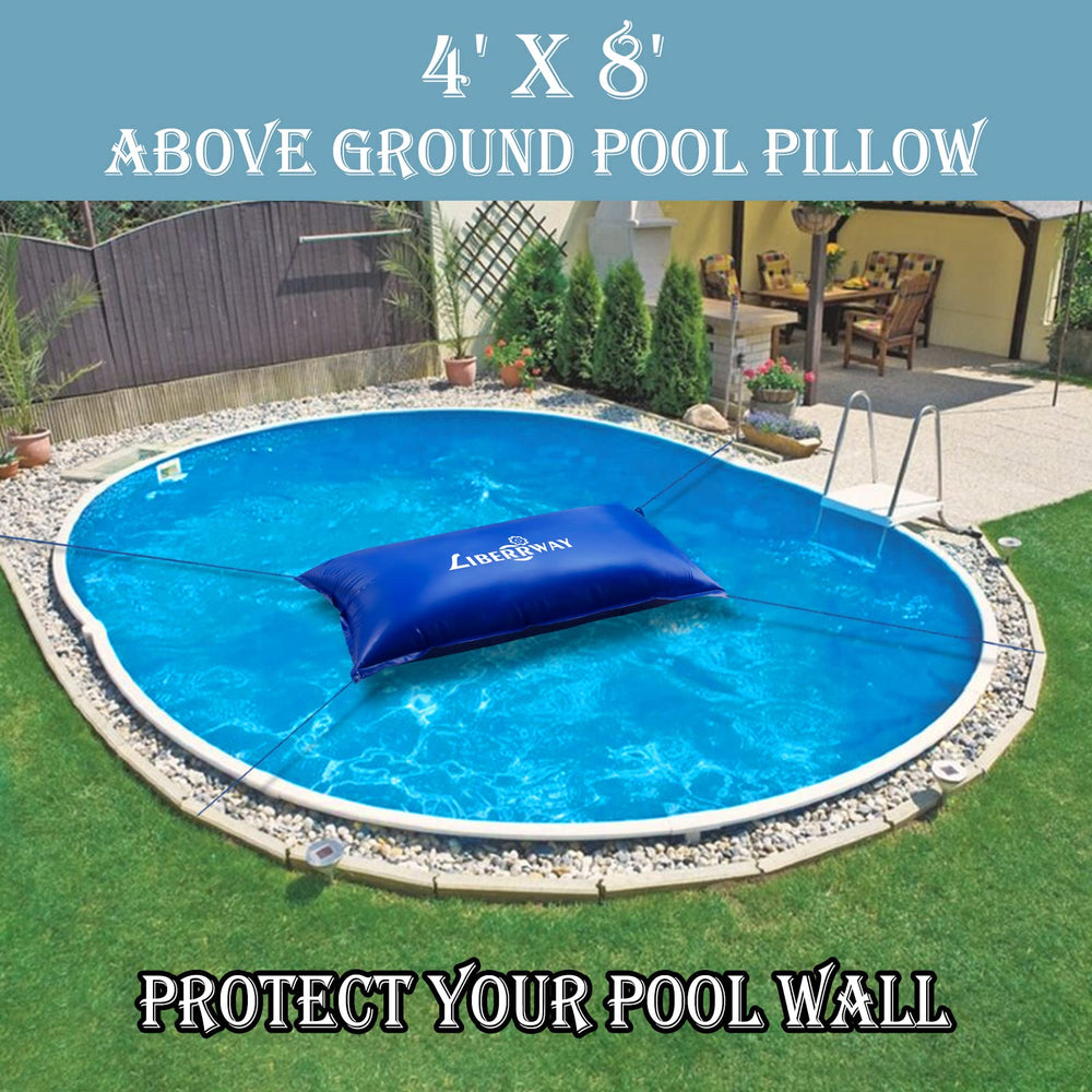 LIBERRWAY outdoor installation in backyard protecting pool through winter