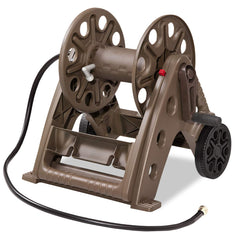 Liberty Garden side profile focusing on wheels for easy yard movement benefit