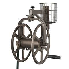 Liberty Garden front view of bronze reel showing compact design and capacity