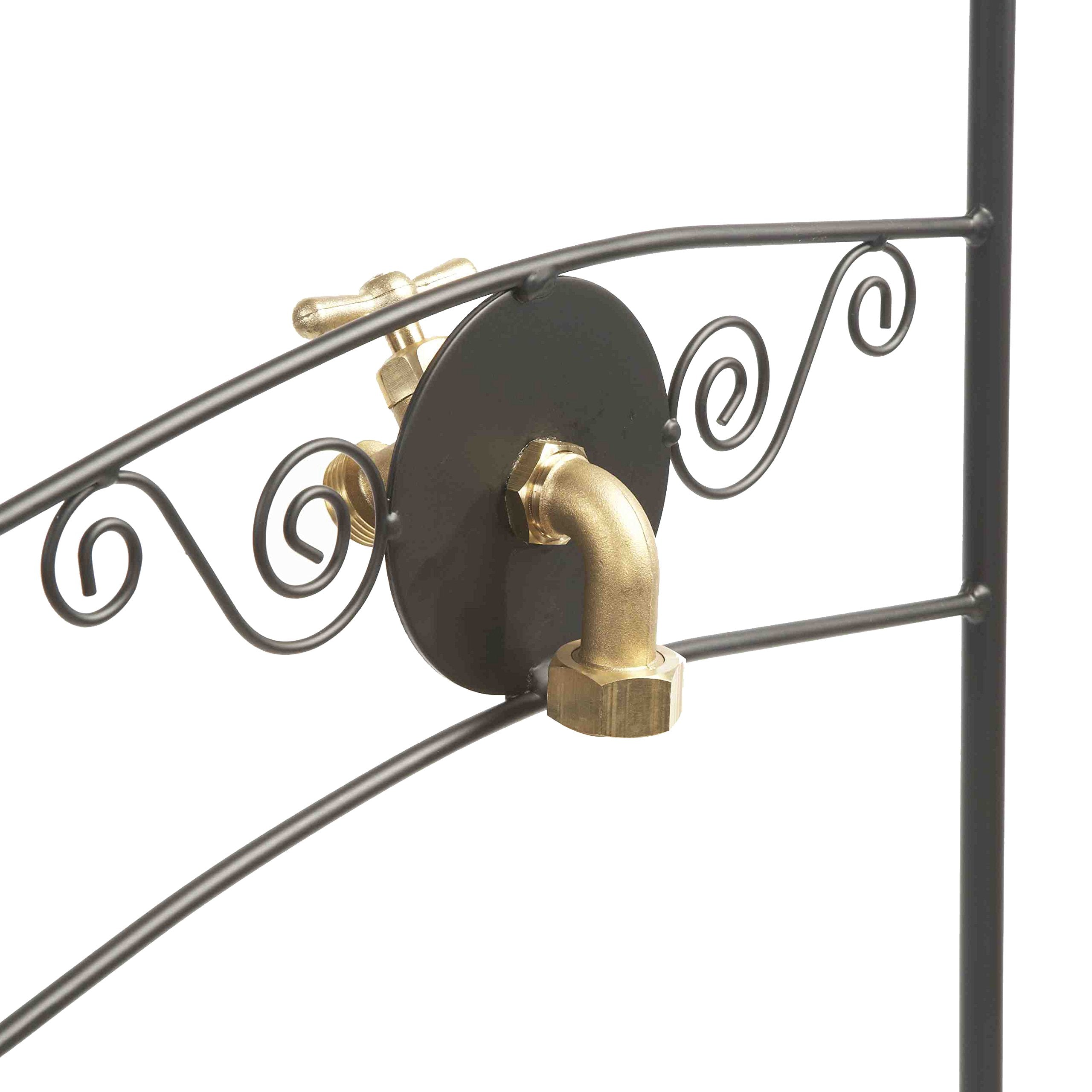 Liberty Garden detailed shot of decorative scrollwork emphasizing sturdy powder-coated finish