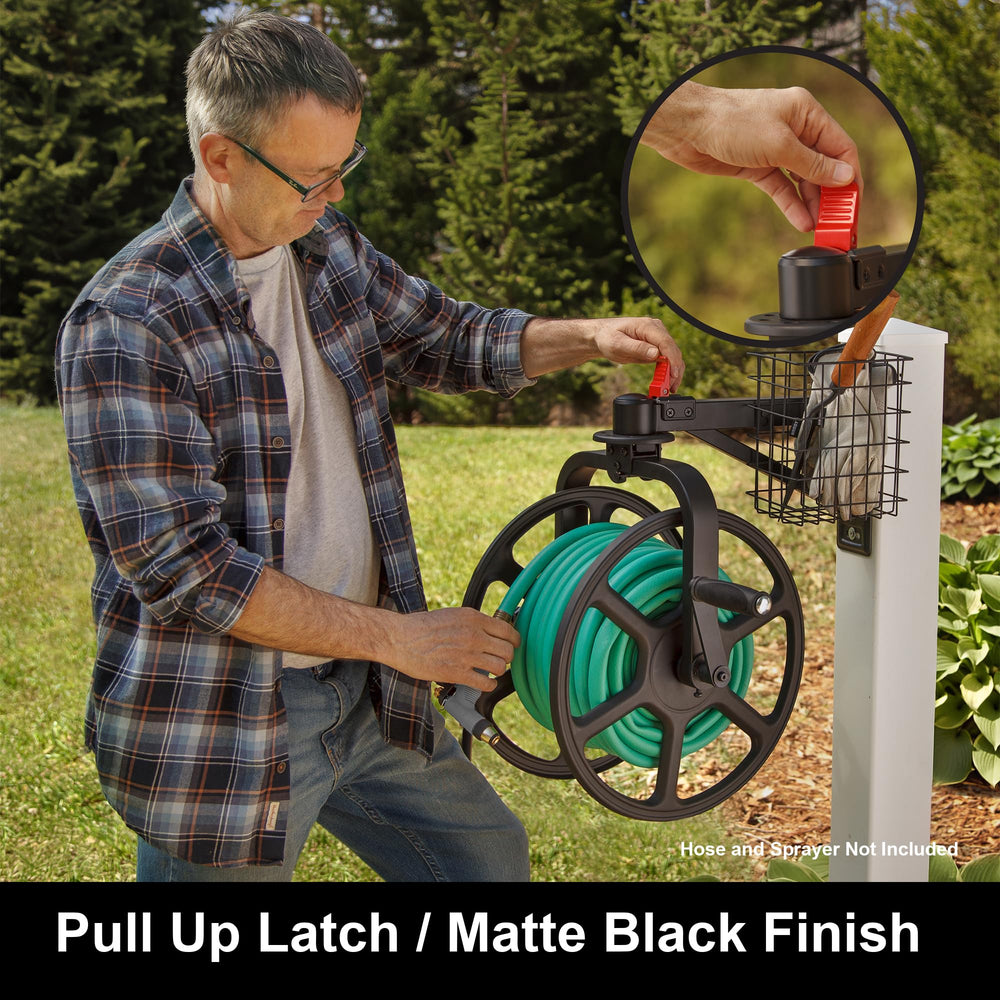 Liberty Garden basket and leader hose for quick tool access