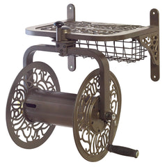 Liberty Garden front view of bronze Navigator reel showing decorative profile and storage benefit