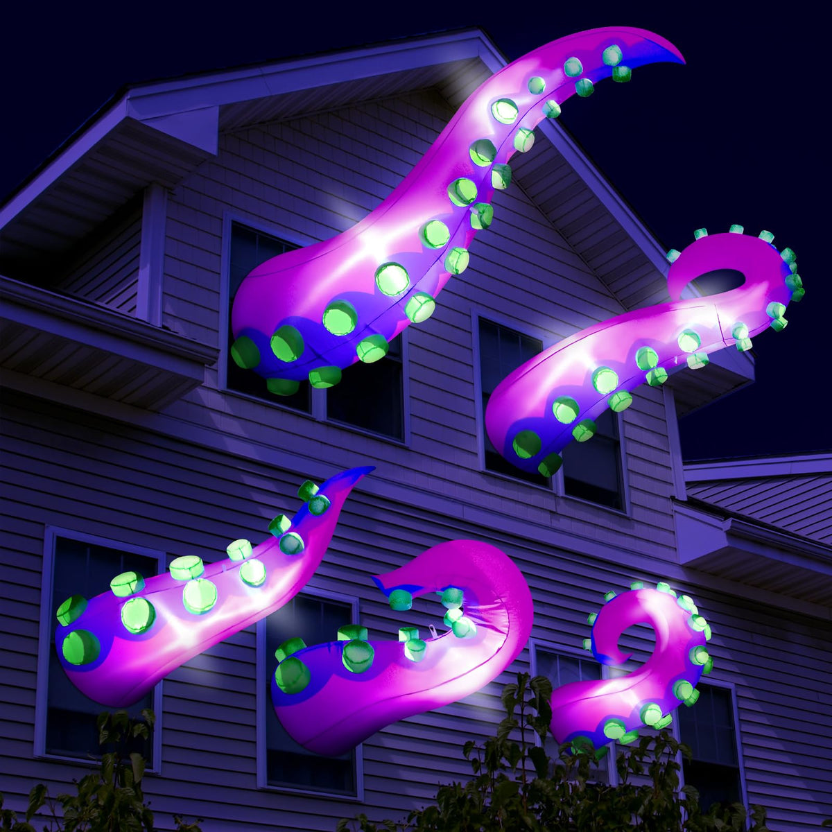 Libima front view of inflated tentacles showing dramatic yard centerpiece