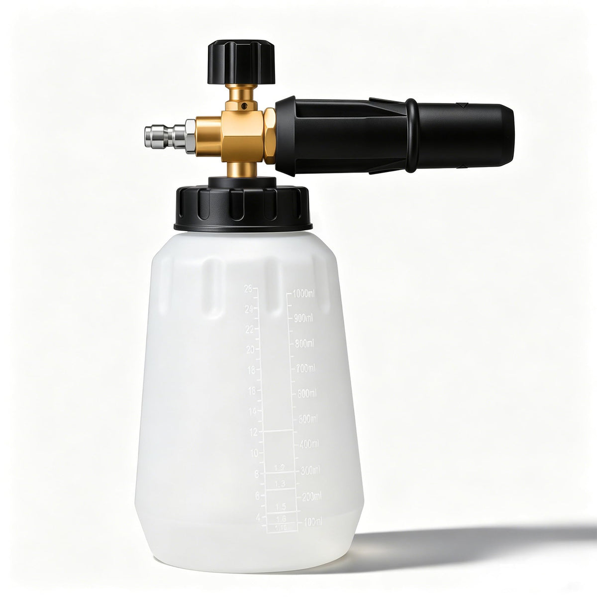 Lichamp foam cannon front view showing compact, durable design and fast setup