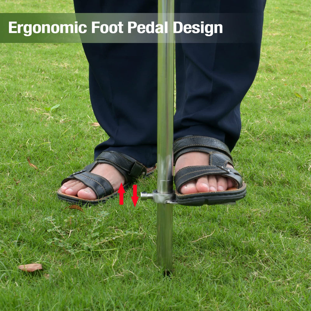 Lichtund probe being used on lawn for accurate deep-root sampling