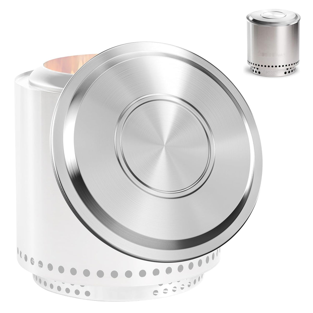 Lidereja front view of 15-inch lid showing full coverage and protection