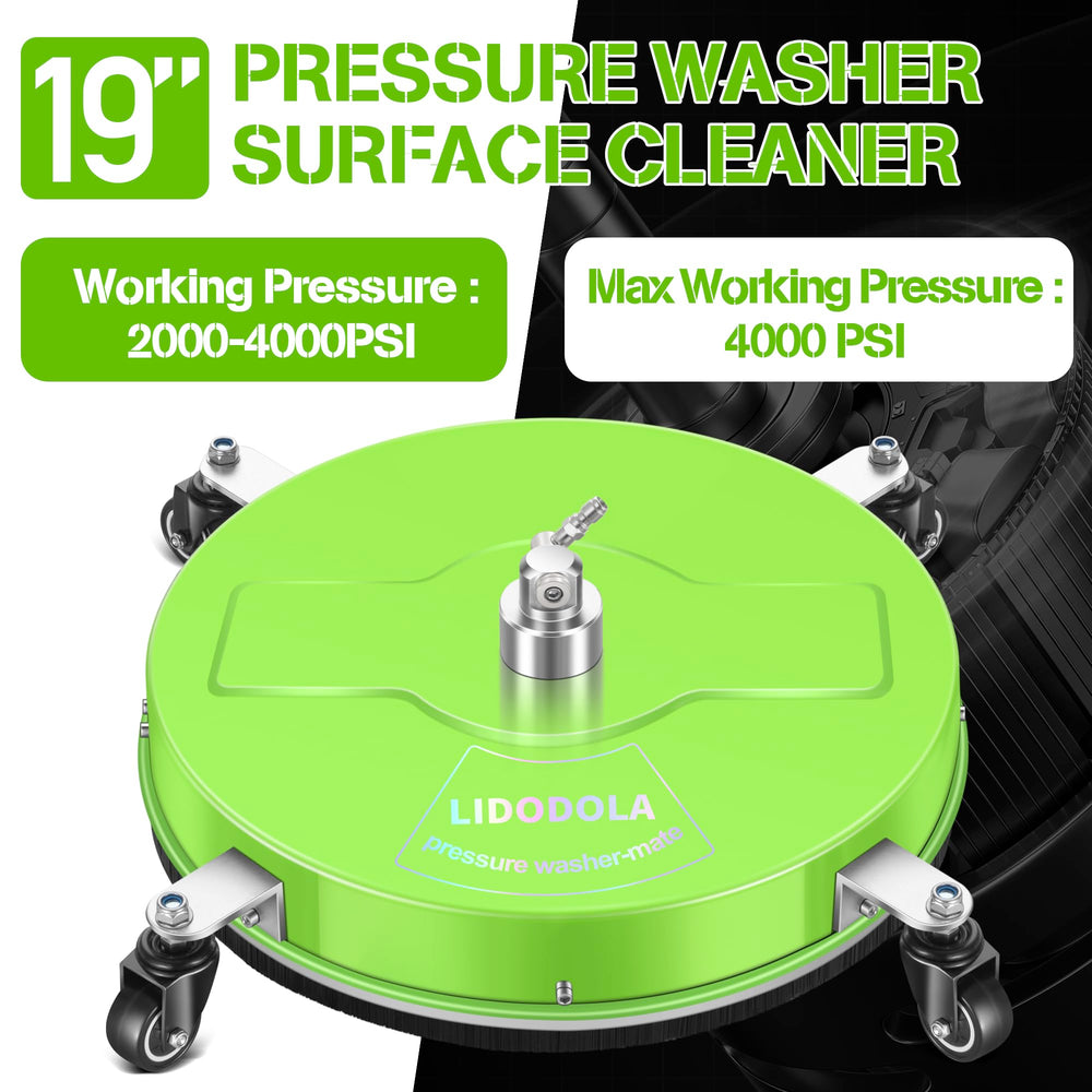 LidoDola connected to pressure washer wand for quick universal hookup