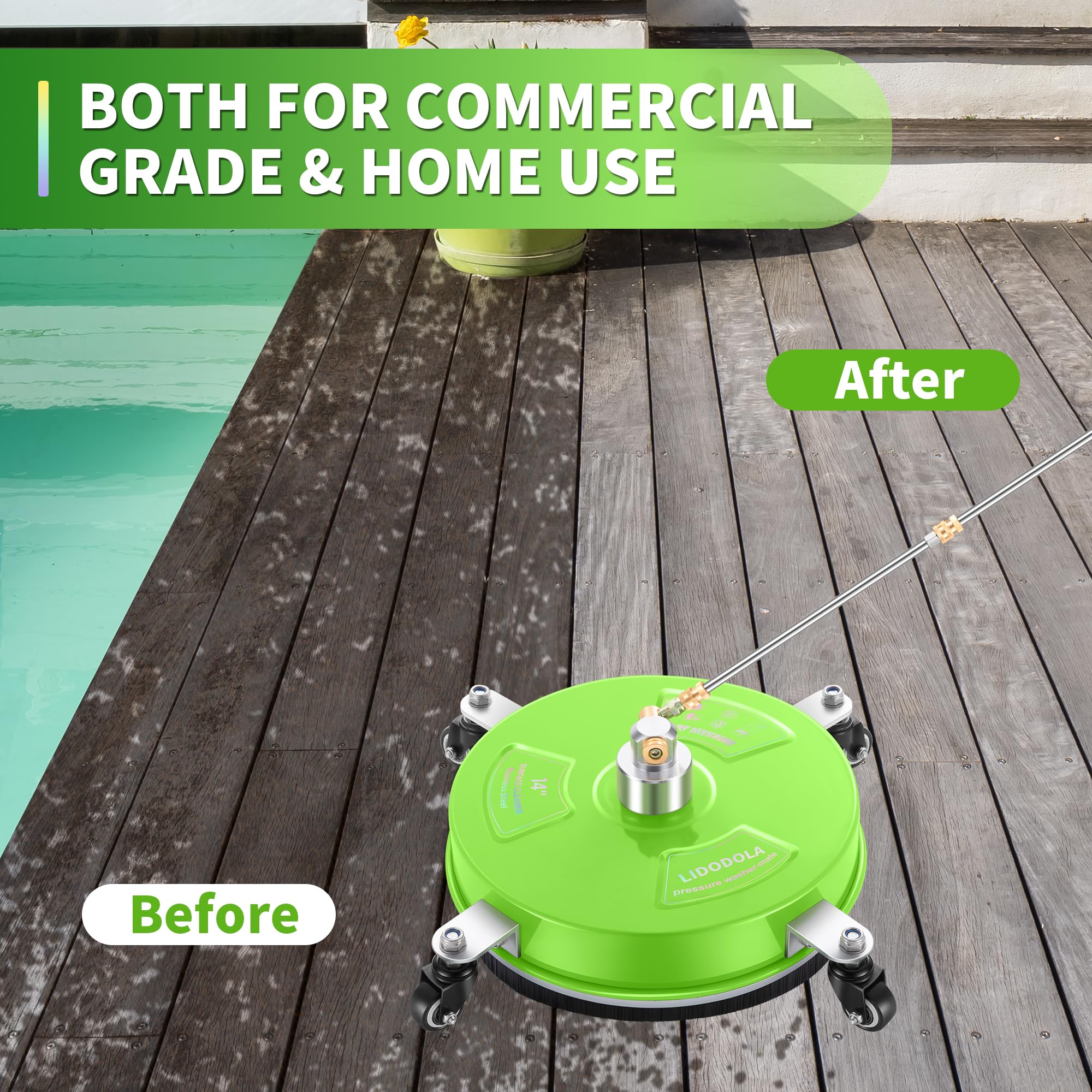 LidoDola before and after patio comparison demonstrating effective grime removal