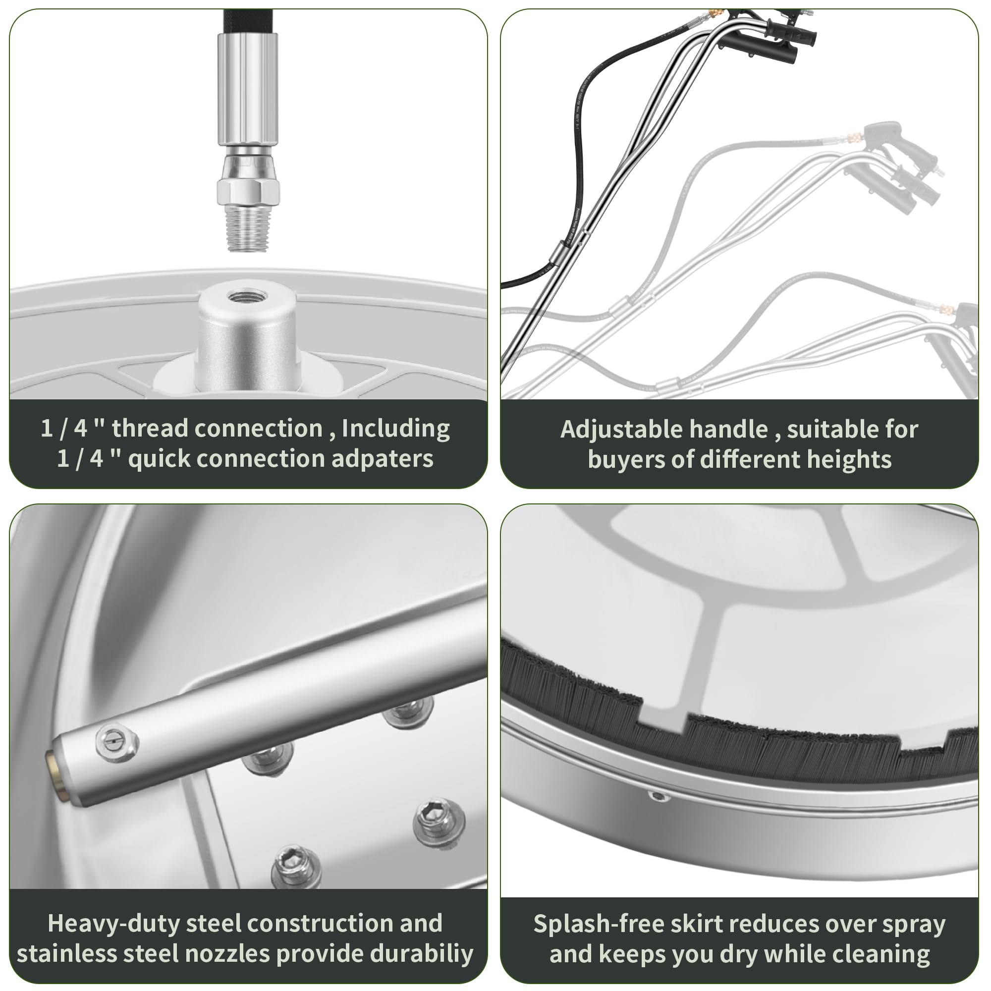 LidoDola rotating nozzles detail demonstrating fast, streak-free cleaning
