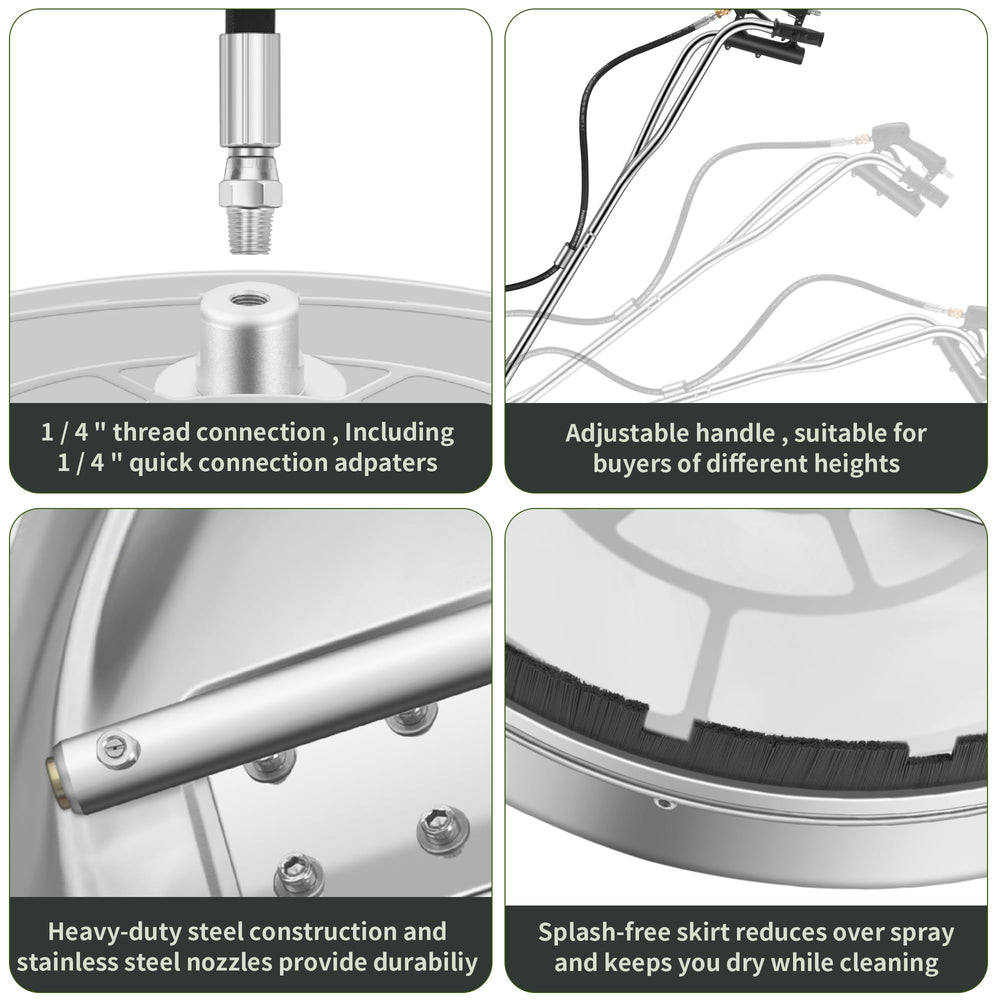 LidoDola rotating nozzles detail demonstrating fast, streak-free cleaning