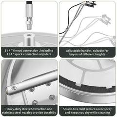 LidoDola rotating nozzles detail demonstrating fast, streak-free cleaning