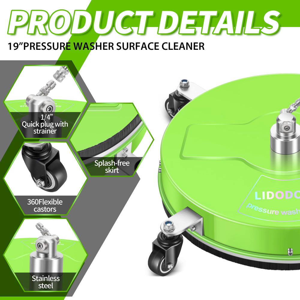 LidoDola weighted base and splash skirt reducing overspray and lift