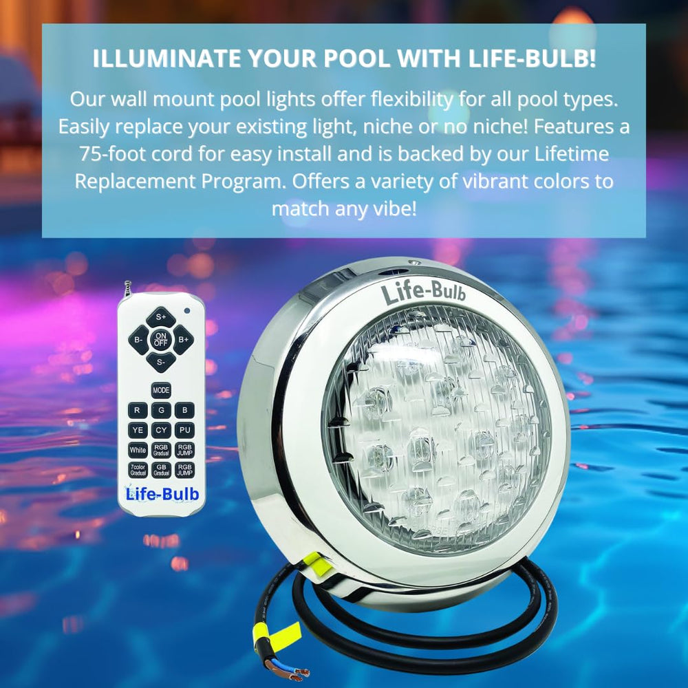 Life-Bulb 75ft cable coiled showing flexible placement benefit